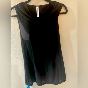 Kyodan Womens Size M Black Sleeveless Top Racerback Tank Hoodie